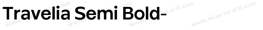 Travelia Semi Bold字体转换